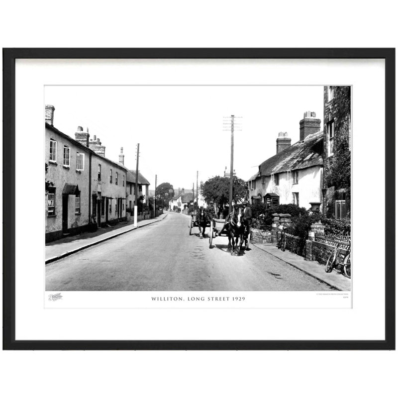 Williton, Long Street 1929 - Single Picture Frame Print, 40cm H x 50cm W x 2.3cm D