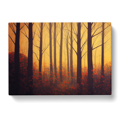 XXX-H1022-WF-8618X Sunset Over Autumn Forest Vol.5 - Wrapped Canvas Print