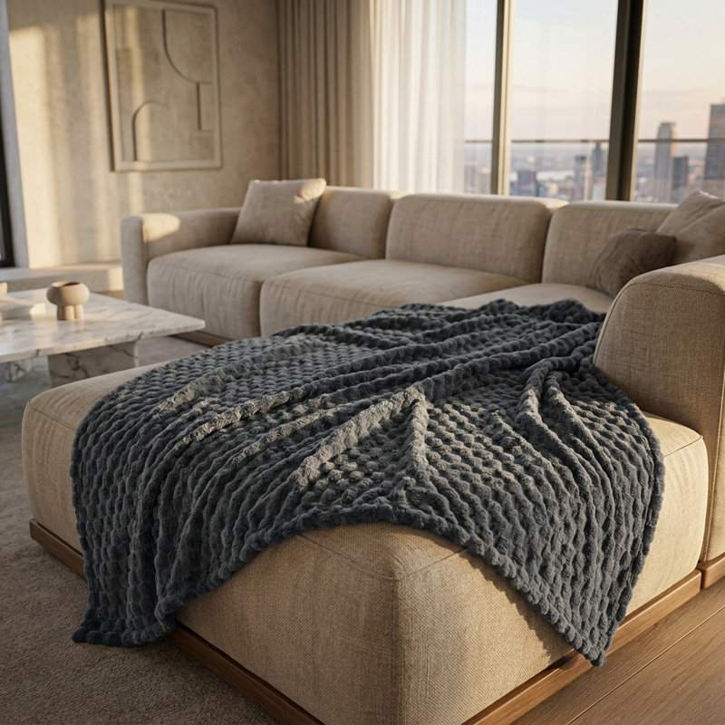 Throw Blanket, Dark Gray
