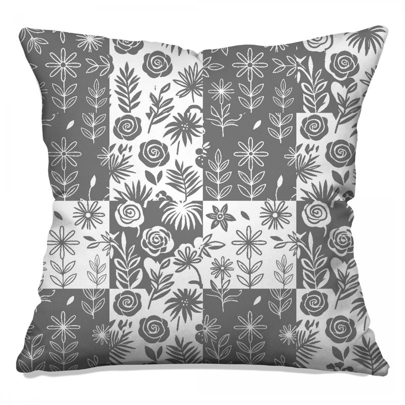 Coussins décoratifs à motif floral, 26 x 26 pouces