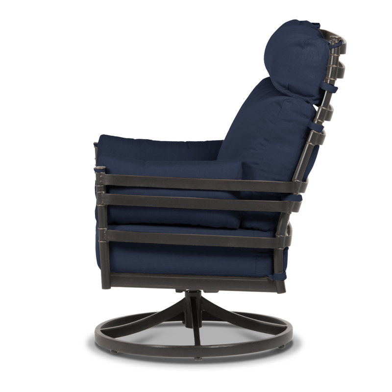 Lancaster High Back Deep Seating Swivel Chair, Spectrum Indigo Sunbrella® Plainweave