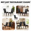 Chaise en bois d'hévéa classique avec coussin en cuir - assise robuste et confortable