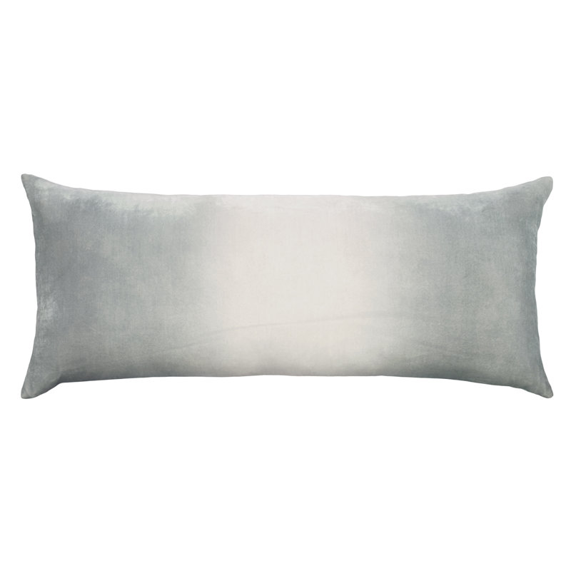 Ombre Large Rectangle Velvet Pillow Cover & Insert, 22" H x 22" W , Opal