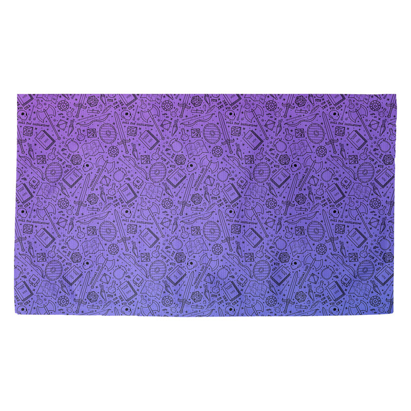 Tapis mauve à motif de jeu de rôles Avicia, Rectangle 2 pi 2 po x 3 pi 4 po