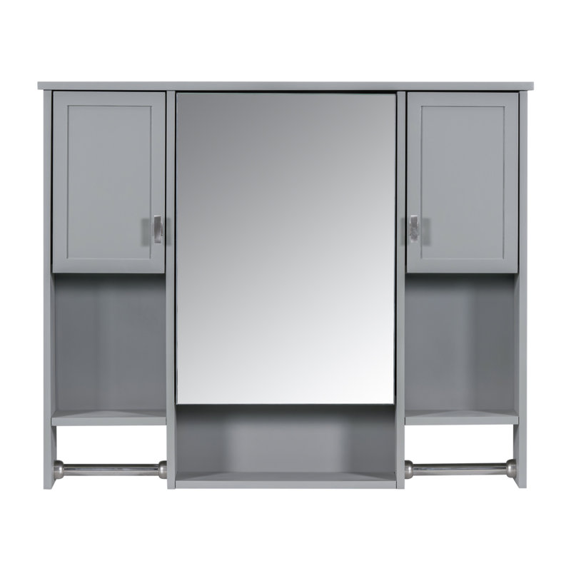 Armoire de rangement murale moderne 35 po x 28 po, Gris
