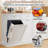 Dual Door Trash Cabinet Kitchen Waste Bins, Laundry Hamper Tilt Out Trash Can Cabinet with Hideaway Drawer Storage Bag,13 Gallons Pet Proof Trash Can for Living Room-111078144
