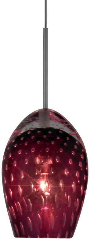 Galaxy 1 Light Low Voltage Pendant, Red, Flush Round