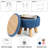 Blue Round Stool