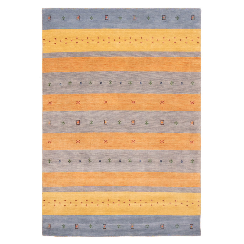 Tapis gris Kashkuli Gabbeh 6 pi 9 po x 9 pi 10 po