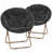 Upholstered Round Saucer Chairs Lounge Chairs, Foldable Papasan Chairs Reading Chairs for Bedroom-920271717-895868162