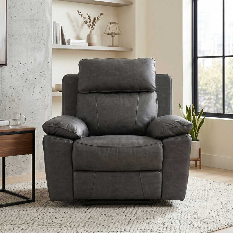 Ceazia 100cm Wide Standard Recliner, Grey