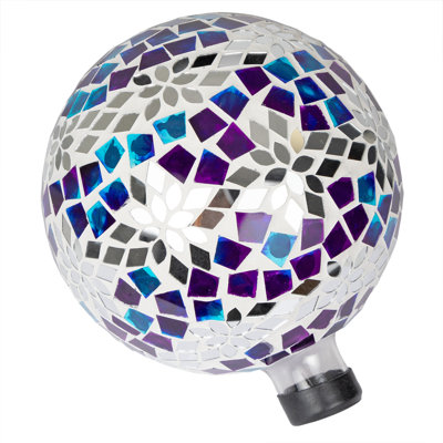  Boule de regard en mosaïque de verre coloré