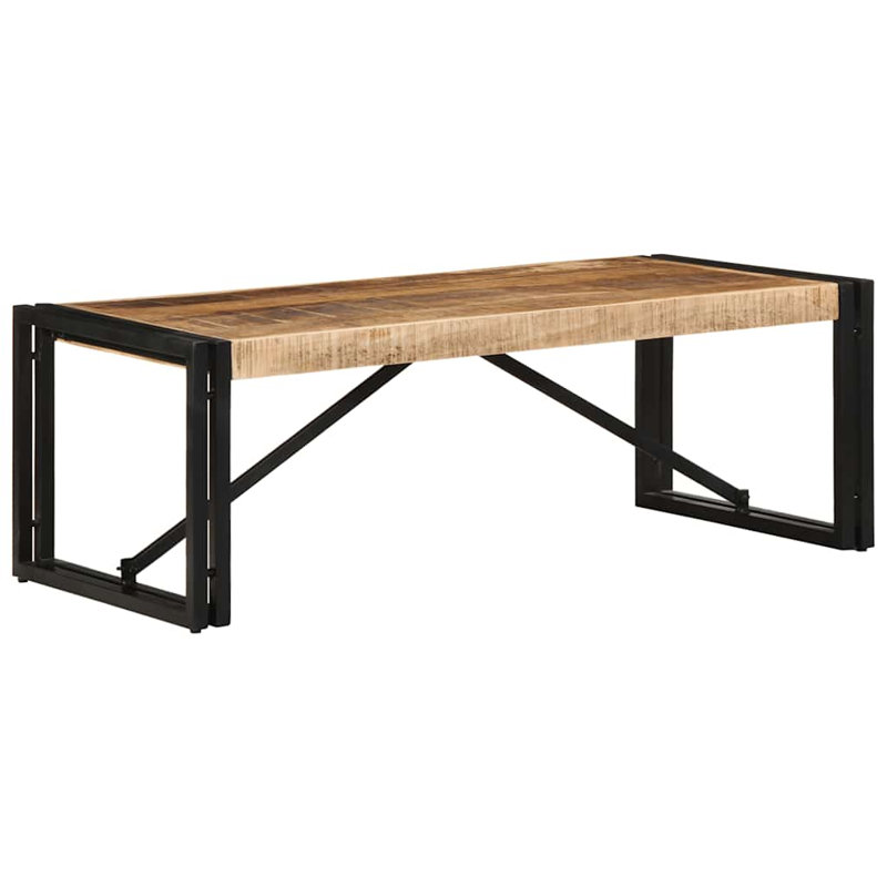 Coffee Table Solid Wood Acacia, Natural, 35cm H x 50cm W x 100cm D