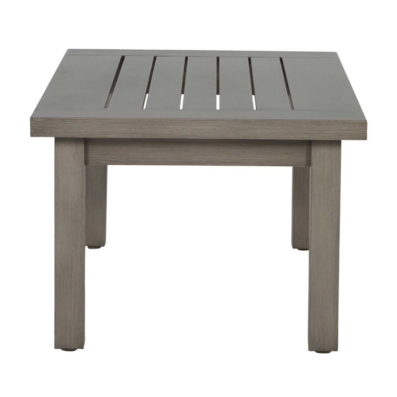 Club Aluminum Outdoor Coffee Table, Oyster