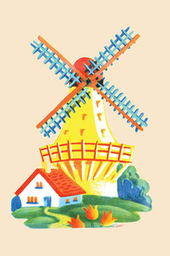 « néerlandais eolienne », reproduction d’art