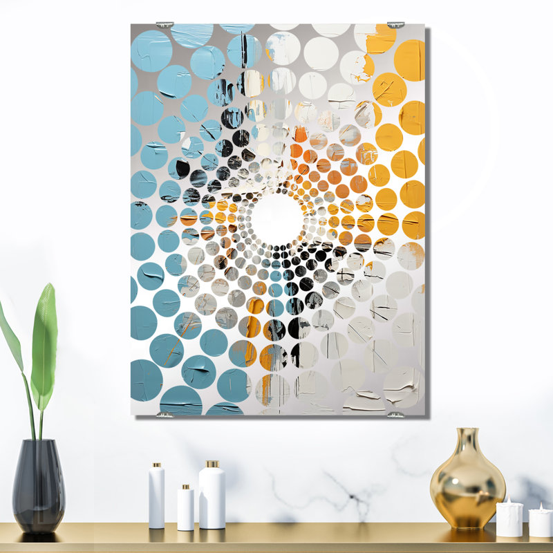 Kakarla - Grand miroir mural abstrait, 32 po x 24 po