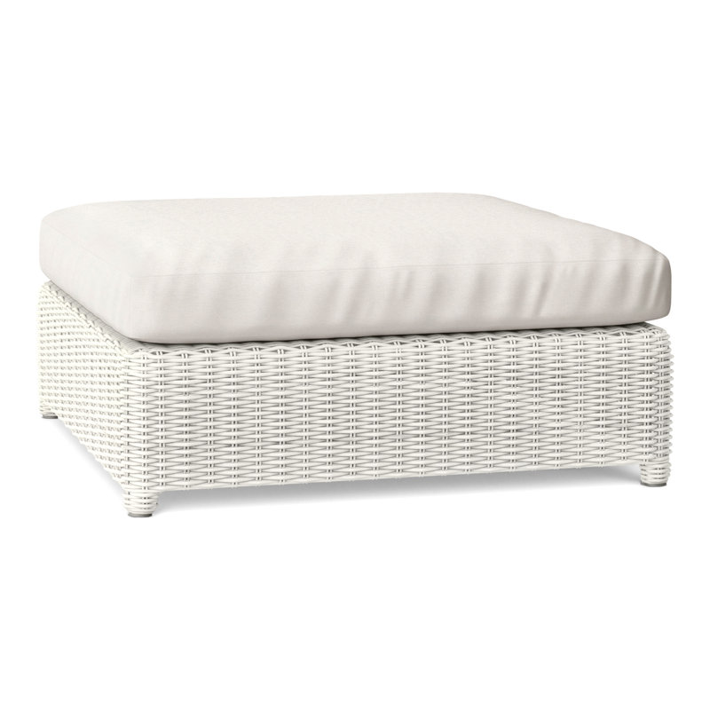 Sag Harbor Outdoor Ottoman, Sag Harbor Classic White, Cloud
