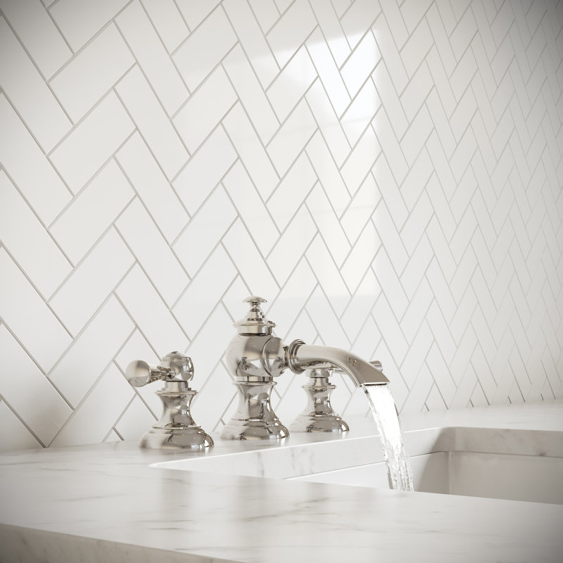 Robinet pour salle de bain Erath, Nickel brossé, Levier