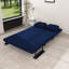 Fauteuil convertible 5 en 1 de 46 po pour deux personnes - Dossier réglable à 5 positions avec coussin, canapé-lit peu encombrant pour le salon, la chambre à coucher et le bureau (l 71,6 po x P 46 po) (Bleu)-130595504