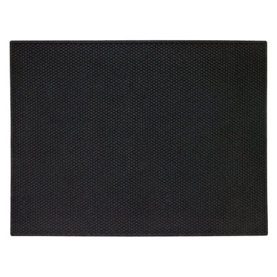 Indoor/Outdoor All-Weather Waterproof Multi-purpose Non-slip Matrix Honeycomb Doormat, Black
