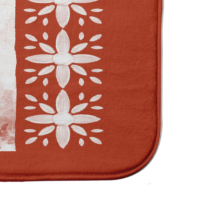 Tapis de bain Loya, l 24 po x L 36 po, Orange