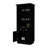 Black Bar Cabinet With Glassware Rack And Functional Shelving Modern Versatile Interior