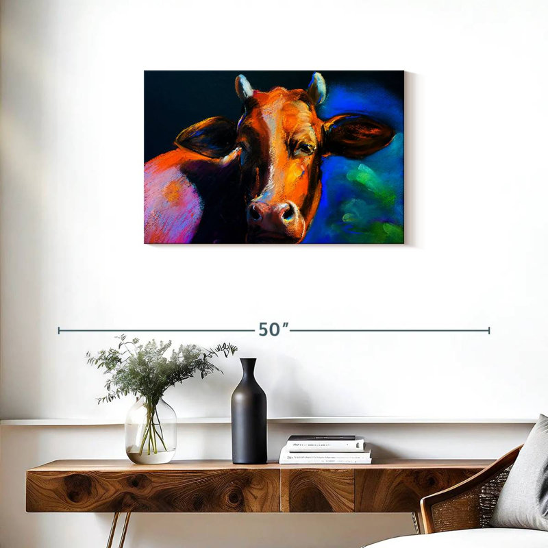 Brampt Cow Head, 20" H x 30" W
