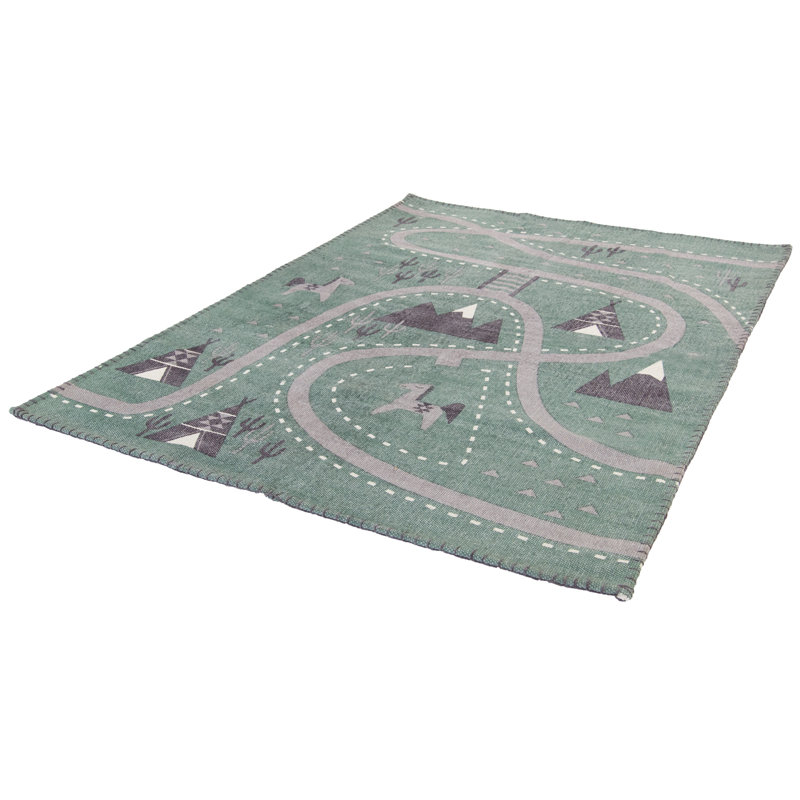 Calliope Cotton Green Indoor Rug