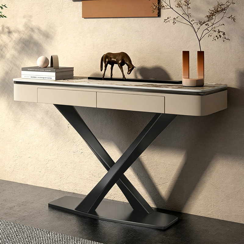 Console haut de gamme légère et luxueuse, 33.5" H x 47.2" W x 13.8" D, Noir