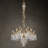 18-Light Brass Crystal Chandelier for High Ceiling