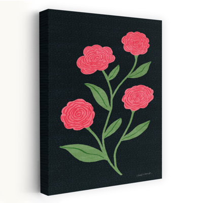 «Petal and Stem V Abstract Contemporary Rose Flower Landscape», reproduction d'art mural