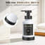 Distributeur de savon moussant, distributeur de savon à pompe en mousse de verre, distributeur de savon à main antidérapant avec 5 étiquettes imperméables, distributeur de savon liquide rechargeable de 15 oz pour salle de bain et cuisine, paquet de 2-277847881