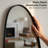 Modern Asymmetrical Metal Framed Tempered Glass Wall Mirror for Bathroom Vanity and Entryway-351220602-351220603