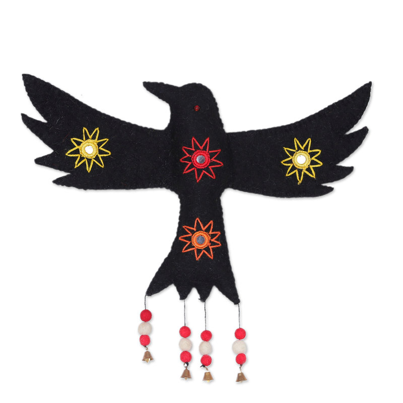  Handmade Spooky Wings Wool Felt Wall Accent