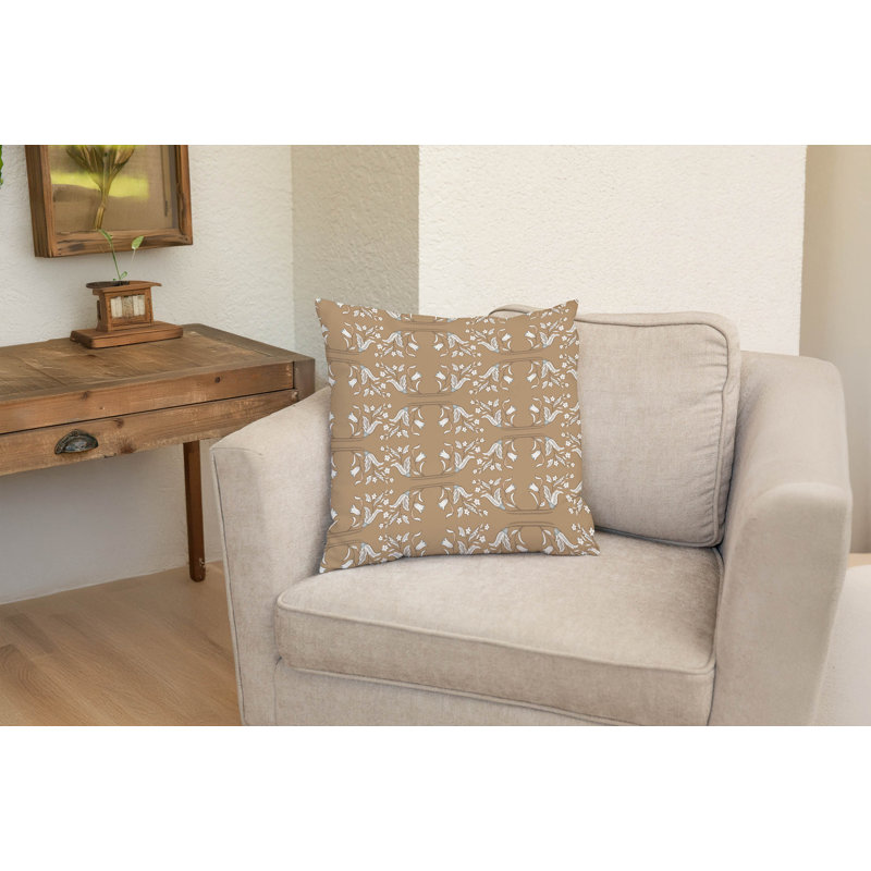 Coussin décoratif Mira, Naturel, Carré 16 po
