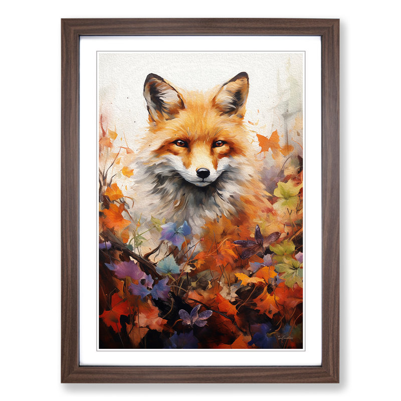 Single Picture Frame Print on Wood, Walnut Framed, 64cm H x 46cm W