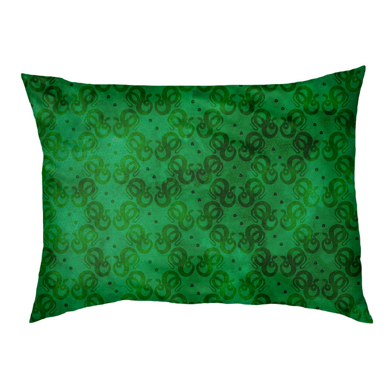Coussin de créateur de serpents Byrge, L 29,5 po x l 19,5 po, Vert