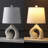 Tula 19" Scandinavian Minimalist Ceramic Arch LED Table Lamp