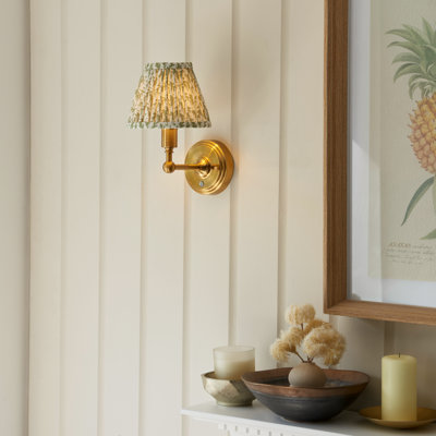 Burley LED Rechargeable and Leaf 16cm peachy keen shade Wall Light