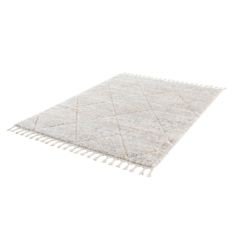 Tapis à motif de treillis Talas crème