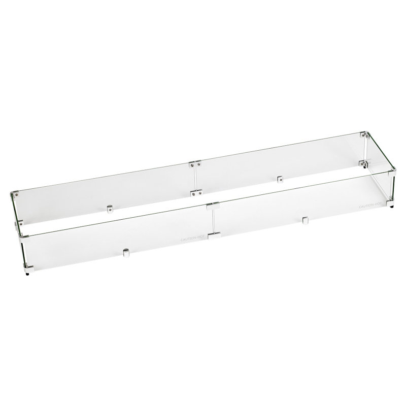 53.5'' Clear Tempered Glass Flame Guard for Fire Pit