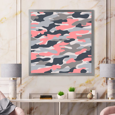 " Pink And Gray Army Camouflage "
