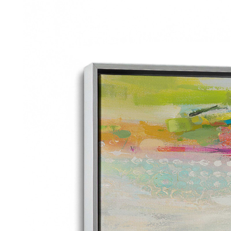 Vue d'ensemble, reproduction d'art sur toile par Janic Janet, Argent argent, «Floater», reproduction encadrée sans passe-par
