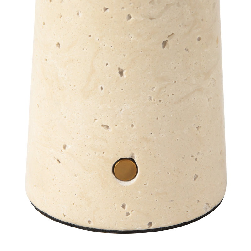Hagen 12-in Black dimmable LED Table Lamp, Vintage Brass