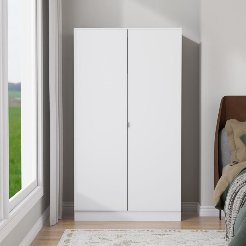 2 Doors Wardrobe Bw201, White