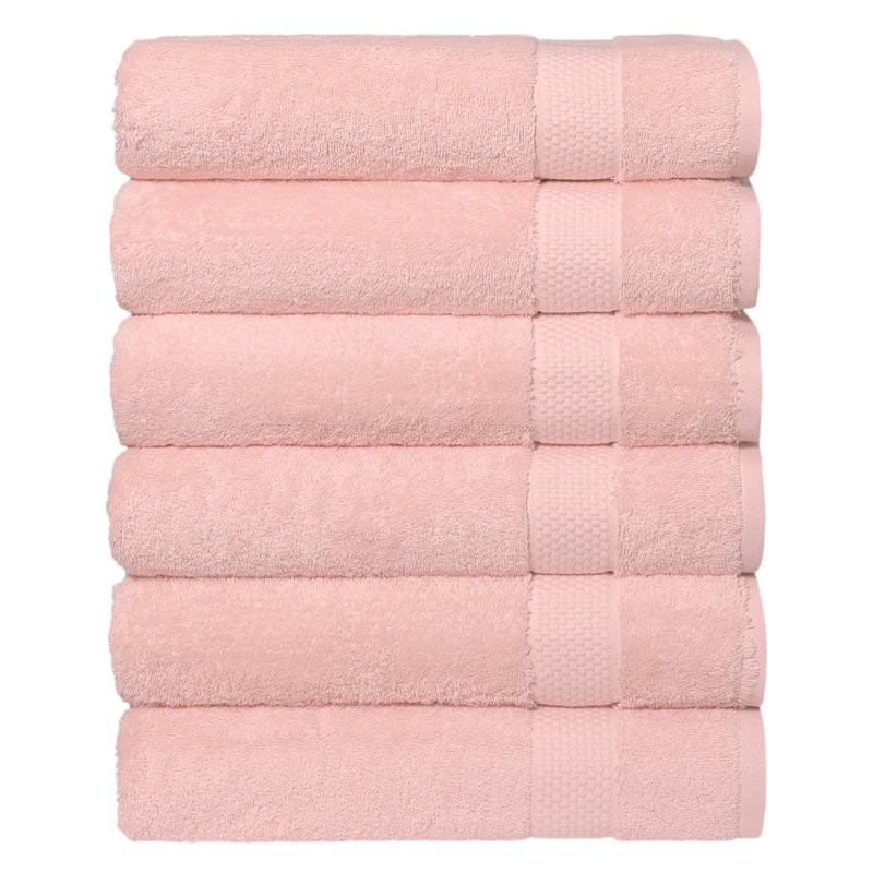 STARLIGHT 100% Turkish Cotton Terrycloth Bath Towels, Veil Pink