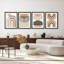 «Mid-Century Pastel Arches Polygons Abstract Shapes Illustration Modern Artwork Decor», 4 pièces-101520245-101520246