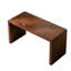 13.8" C-Shaped Coffee Table - Modern Convertible Side Table for Living Room, Walnut Finish