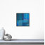 Whispers Of Teal And Blue - Floater Frame Print on Canvas-437298271-437298593