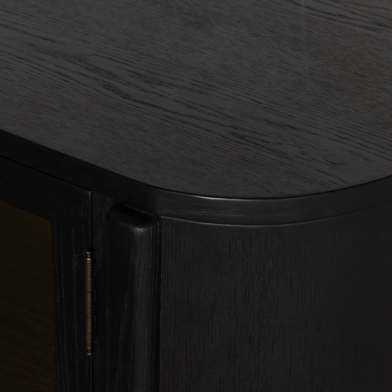 Tolle 82'' W Solid Wood Sideboard, Black